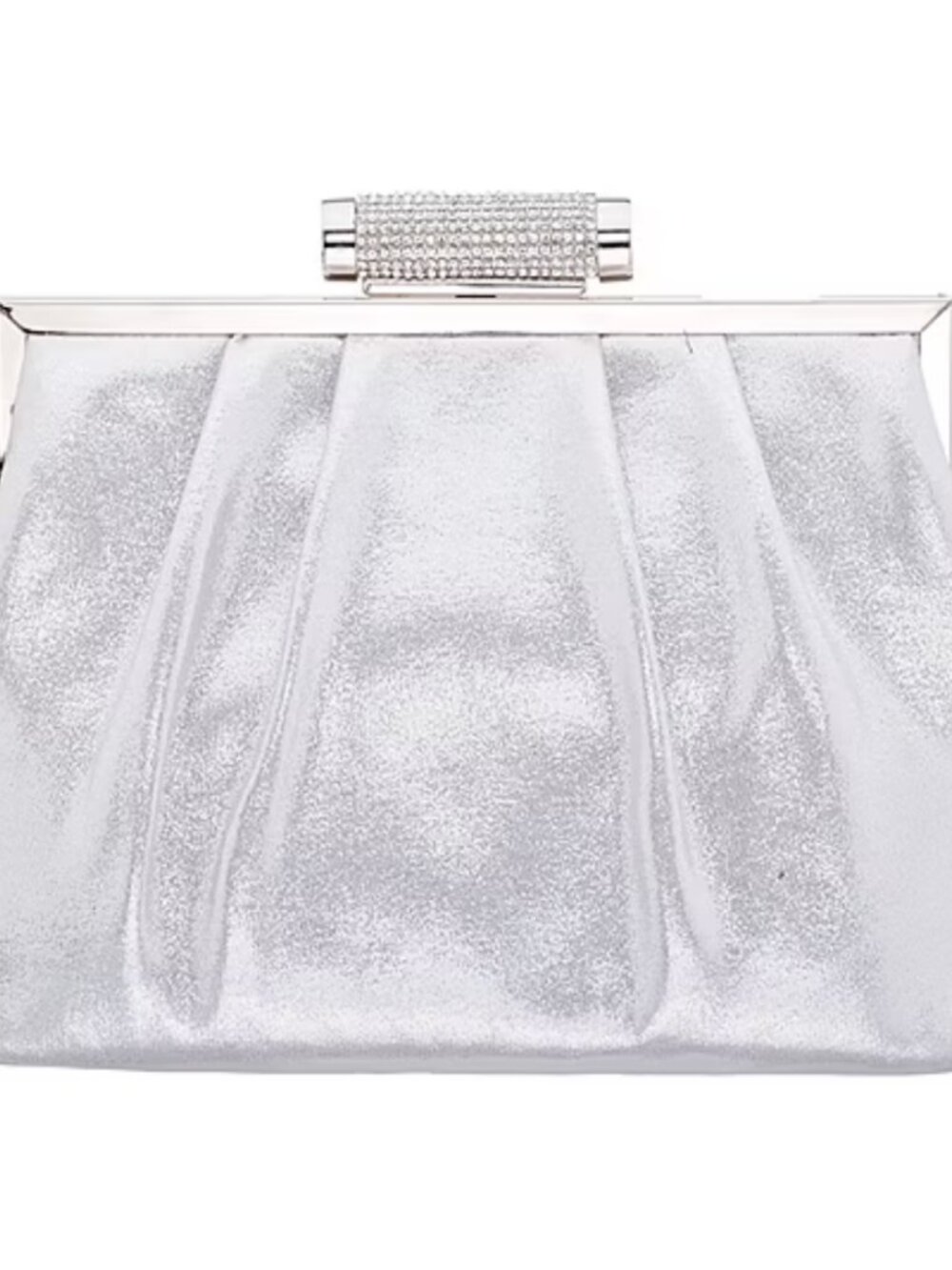 I. Miller Dorian Pleated Clutch, Silver